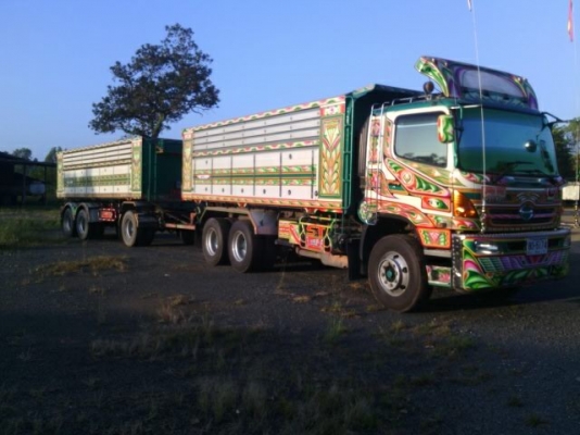 ขายรถบรรทุก 22 ล้อ พ่วงแม่-ลูกดั๊มพ์ ยี่ห้อ HINO MEGA FM2P 380 แรงม้า  ปี 2554   ( เจ้าของขายเอง  ไม่รับนายหน้า )