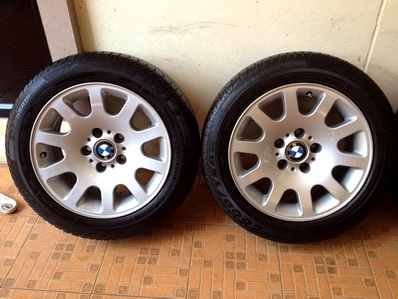 แม็กซ์แท้ BMW 10ช่อง ใส่ ซีรีย์ 5-7 ขอบ 16 นิ้ว -PCD 5-120 - ET 20 พร้อมยาง GOODYEAR 205-55-16 ปี 11