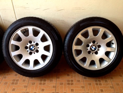 แม็กซ์แท้ BMW 10ช่อง ใส่ ซีรีย์ 5-7 ขอบ 16 นิ้ว -PCD 5-120 - ET 20 พร้อมยาง GOODYEAR 205-55-16 ปี 11
