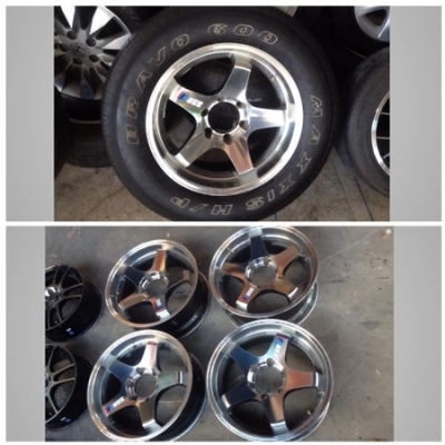 SSR ขอบ18 6รู139 กว้าง8ออฟ25 พร้อมยาง Maxxis265/60/18 ปี12