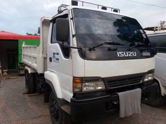ขายรถบรรทุกหกล้อดัมพ์ ISUZU เครื่อง 195 แรง NRR32C F หน้าหลัง กระบะดัมพ์ 4 ตัน