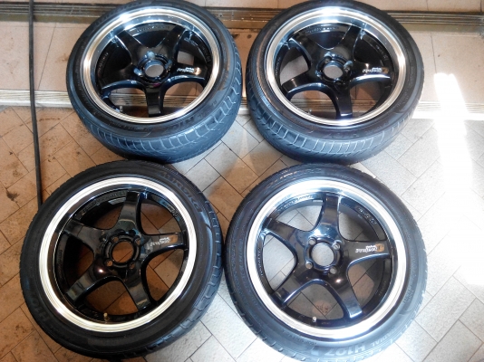 ล้อ Project d ขอบ16 ก7 4/100 ล้อสวยๆ สีเดิม