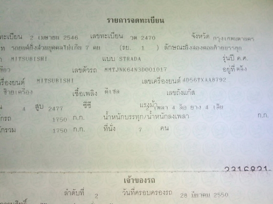 ขาย รถกระบะ MITSUBISHI GRANDIS 4 ประตู ปี 2546