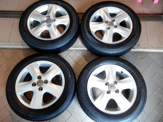 แม็กเดิม Vios  ขอบ15 4รู100 พร้อมยางบริดโตน