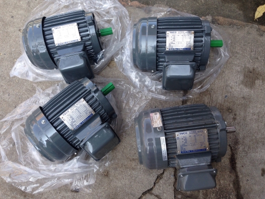 ขายมอเตอร์ Teco 1HP. 1400 RPM. 380V ของใหม่ 3 ตัว มือสอง 1 ตัว วิ่งนิ่ม พร้อมใช้งาน ขายเหมาครับ