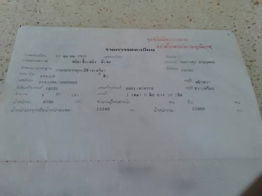 รถอีซูซุ 10 ล้อ รั้ว 195  แรงม้า. ปี 39 สนใจติดต่อ 081 - 6079515