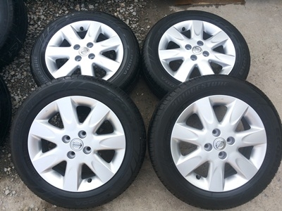 ขายล้อแม็กNISSAN March *15 พร้อมยางBRIDGESTONE  4 ล้อ