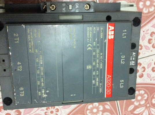 ขาย magnetic ABB รุ่นA320-30 Coil110V-50Hz  160Kw  ขาย 9,500 บาทถ้วน