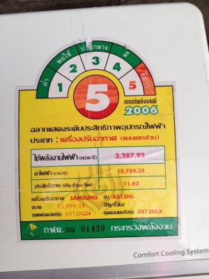 **** ขายแอร์ Samsung 12500 BTU ตัวTOP ****