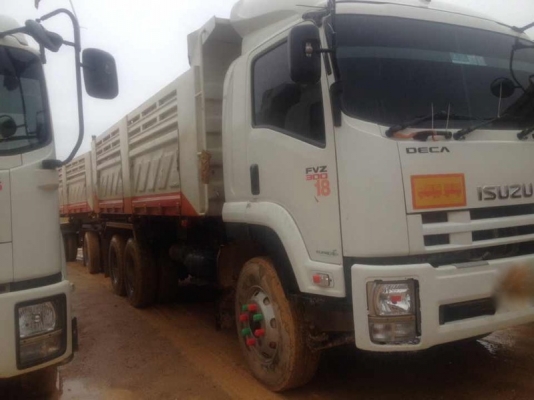 รถอีซูซุ 10 ล้อดั้ม FVZ  300 แรงม้า. ปี 55 - 56  ( มีขาย 3 พ่วง. )  สนใจติดต่อ 081 - 6079515