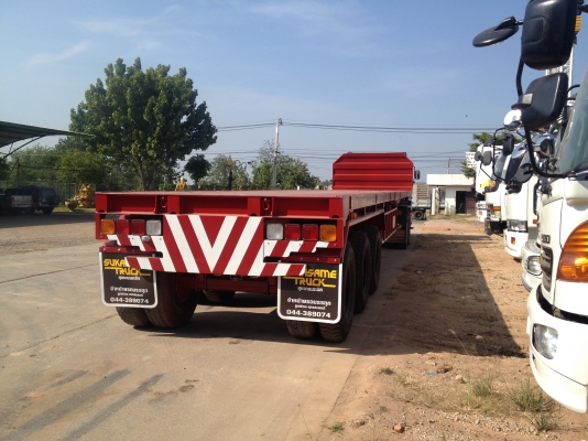 มีหางพื้นเรียบ 3 เพลาสภาพใหม่ราคาไม่แพง พร้อมทะเบียน ยางใหม่ 13 เส้น ยาว 12.50 เมตร กว้าง 2.50 เมตร ราคาไม่แพง ราคาถูกๆต้อนรับปีใหม่ โทรหาวิได้เลยค่ะ โทร.085-3034416  091-8790642