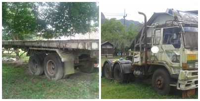 ขายยกชุด รถบรรทุก 10 ล้อ หัวลาก+ หางพื้นเรียบ 2 เพลา สามมิตร ขายยกชุด รถบรรทุก 10 ล้อ หัวลาก+ หางพื้นเรียบ 2 เพลา สามมิตร