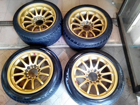 ล้อ CE28 ขอบ17 น8.5ล9.5 6รู พร้อมยางดอกหนาๆ