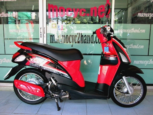 LET'S สีดำแดง รถเดือน เมษายน.ปี 56 ไมล์ 7663 โล รุ่นใหม่หัวฉีด ของแถม 2 รายการ 19900