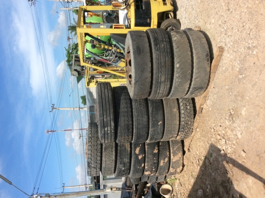 ขายกะทะล้อชนิดมีขอบคิ้ว ขอบ20 (8รูน๊อต) พร้อมยาง  เก่าจากญี่ปุ่น