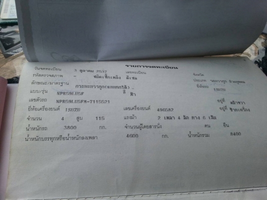 รถอีซูซุ 6 ล้อดั้ม NPR  115 แรงม้า. ปี 37  สนใจติดต่อ 081 - 6079515