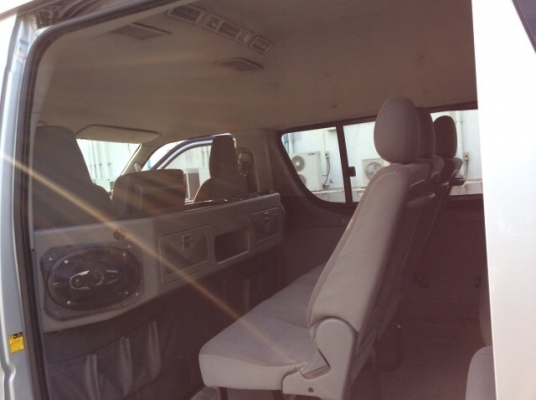 ขายรถตู้โตโยต้า คอมมิวเตอร์ หลังคาสูง ปี07 เครื่องดีเซล D4D 2.5 เทอร์โบ เกียร์ธรรมดา เพาเวอร์ กระจกไฟฟ้าทั้งคัน ภายในเบาะสวยสะอาด เบาะหลัง4แถวสวย แอร์หน้า-หลัง เย็นฉ่ำ ตัวถังสีสวย ไม่มีชน บางเดิม รถขับดี ยางใหม่ รถสวย มือเดียวป้ายแดง พร้อมใช้งานครับ