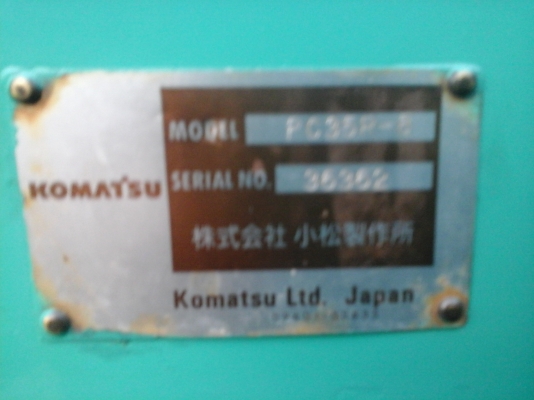 ขายรถขุด KOMATSU PC 35Rรุ่น8(FROM.JAPAN)เก่านอกแท้ญี่ปุ่นมีเอกสารแจ้งจำหน่ายอินวอยพร้อมจด ขายรถขุด KOMATSU PC 35Rรุ่น8(FROM.JAPAN)เก่านอกแท้ญี่ปุ่นมีเอกสารแจ้งจำหน่ายอินวอยพร้อมจด