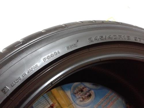 ยาง,245-40-18 BRIDGESTONE'S001 ดอกหนาปี12หนึงคู่ 4,800