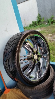 ขายแม็กซ์ขอบ 24 พร้อมยาง 295/30-24  6รู