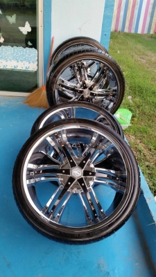 ขายแม็กซ์ขอบ 24 พร้อมยาง 295/30-24  6รู