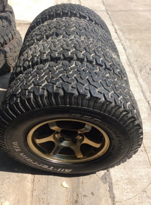 ขายล้อ TE37 พร้อมยาง BF GOODRICH ALLTERRAIN 265-75-16 ถูกๆครับ ขายล้อ TE37 พร้อมยาง BF GOODRICH ALLTERRAIN 265-75-16 ถูกๆครับ