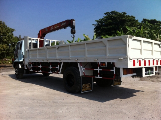 ขายรถบรรทุก6ล้อติดเครน3ยูนิค3ตัน4  6เหลี่ยมกะบะยาว6เมตร40