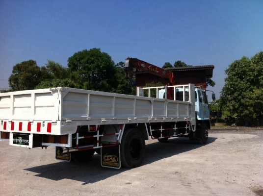 ขายรถบรรทุก6ล้อติดเครน3ยูนิค3ตัน4  6เหลี่ยมกะบะยาว6เมตร40