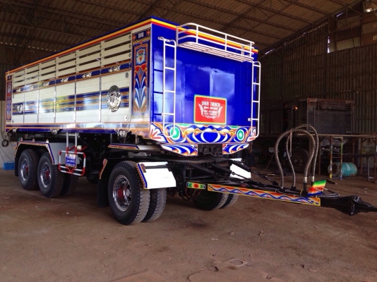 ขายลูกพ่วงมิเนียมต่อใหม่ 3 เพลาแท้ ยาว 6.80 เมตร ยางใหม่