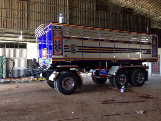 ขายลูกพ่วงมิเนียมต่อใหม่ 3 เพลาแท้ ยาว 6.80 เมตร ยางใหม่