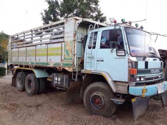 ขายสิบล้อพ่วงดัมพ์ ISUZU นางฟ้า 240 แรง แม่ดัมพ์มิเนียม ลูกดัมพ์เหล็ก ลูก 2 เพลา ไม่ให้บาร์อ้อย