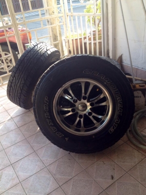 ล้อแม็ก 15 6รู พร้อมยาง dunlop สภาพใหม่ ล้อแม็ก 15 6รู พร้อมยาง dunlop สภาพใหม่