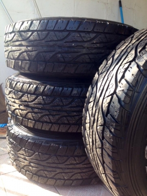 ล้อแม็ก 15 6รู พร้อมยาง dunlop สภาพใหม่ ล้อแม็ก 15 6รู พร้อมยาง dunlop สภาพใหม่