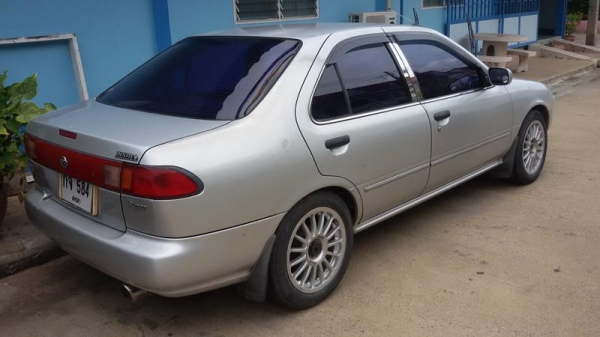 Nissan Sunny B14 ปี97 เครื่องเดิม ช่วงล่าง เบรค ดีมากๆ กล้าท้าลอง สีดีเดิมๆ แอร์เย็น เพาเวอร์ กระจกไฟฟ้า ล้อแม็ก16 เครื่องเสียง เอกสารพร้อมโอน ทะเบียน พ.ค 58