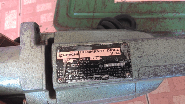 ขายสว่านเจาะกระแทก HITACHI V-14 380W. 14mm. Made in japan.