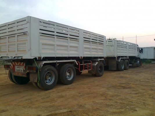 ขายพ่วงดั้ม 20 ตัน กระบอกสามมิตร 3 เพลาแท้ ยาว 6.50 เมตร