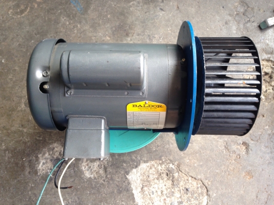 ขายมอเตอร์ Baldor 1.5 HP. 3450 rpm. 220V ไฟบ้าน(รอบเร็วพิเศษ) made in U.S.A พร้อมใบพัด ระบายลมดูด-เป่า สภาพสวย วิ่งนิ่ม พร้อมใช้งาน