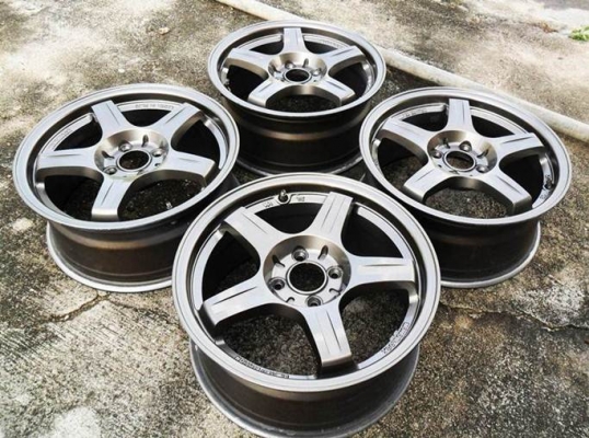 แม็กซ์RAYSแท้-ก้านยก ขอบ16นิ้ว 4รู100(4วง=3,600บ.)วงละ900บ.ไม่แตก ไม่ดุ้ง สีสวย ใส่เก๋งซิ่ง ที่ดุมล้อ 4รู100ได้ทุกรุ่น T.092-9351644