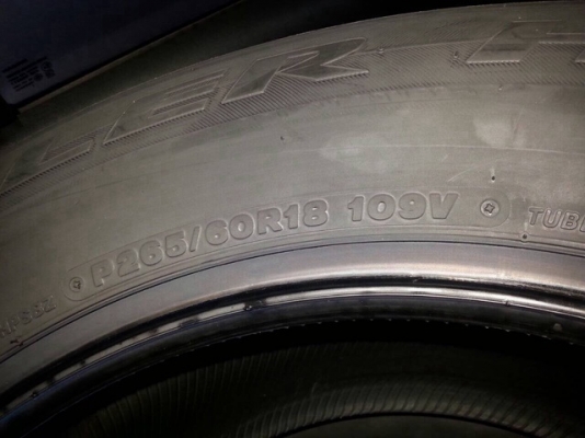 ถูกที่สุด ..... ยางใหม่ บริสโตน DHP  265 60 18 ปี 14