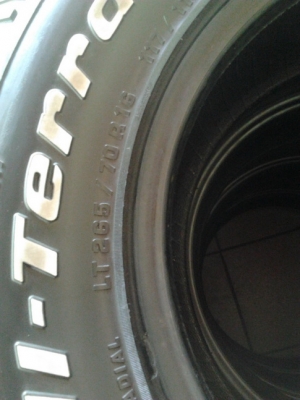 BF All 265/70/16 ปี12 สวยๆ สภาพดี พร้อมใช้งาน 1ชุด