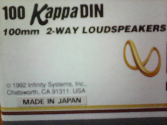 ขายลำโพง 4" INFINITY 100 KAPPA DIN SERIES 2-WAY ขายลำโพง 4" INFINITY 100 KAPPA DIN SERIES 2-WAY