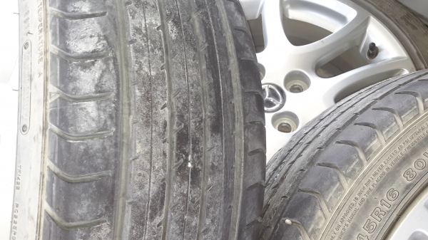 แม็กขอบ 16 mazda พร้อมยาง สวยไม่คด ไม่แตก ซ่อมดุ้ง 1 วงเล็กน้อยมาก