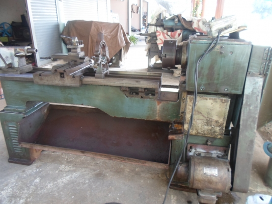 แท่นกลึง 6 ฟุต 3 เพลา เกียร์บล็อก ยี่ห้อเชนเย่ ไต้หวัน พร้อมใช้งานกับไฟบ้าน 85,000