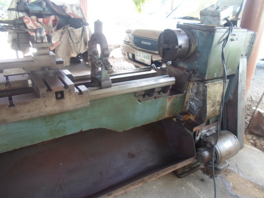 แท่นกลึง 6 ฟุต 3 เพลา เกียร์บล็อก ยี่ห้อเชนเย่ ไต้หวัน พร้อมใช้งานกับไฟบ้าน 85,000