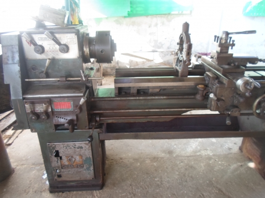 แท่นกลึง 6 ฟุต 3 เพลา เกียร์บล็อก ยี่ห้อเชนเย่ ไต้หวัน พร้อมใช้งานกับไฟบ้าน 85,000