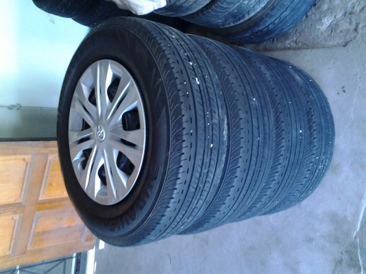 กะทะล้อ VIGO ขอบ15 พร้อมยาง 205/70/15 ปลายปี13