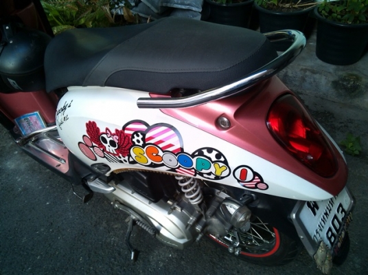 Scoopy 110i กท803 ชมพูขาว ปี54 เดิมๆ เครื่องดี