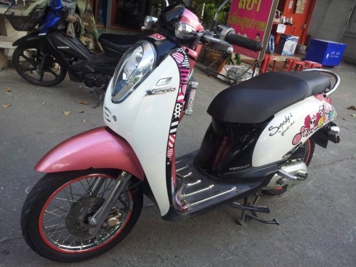Scoopy 110i กท803 ชมพูขาว ปี54 เดิมๆ เครื่องดี