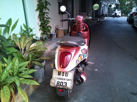 Scoopy 110i กท803 ชมพูขาว ปี54 เดิมๆ เครื่องดี