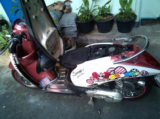 Scoopy 110i กท803 ชมพูขาว ปี54 เดิมๆ เครื่องดี